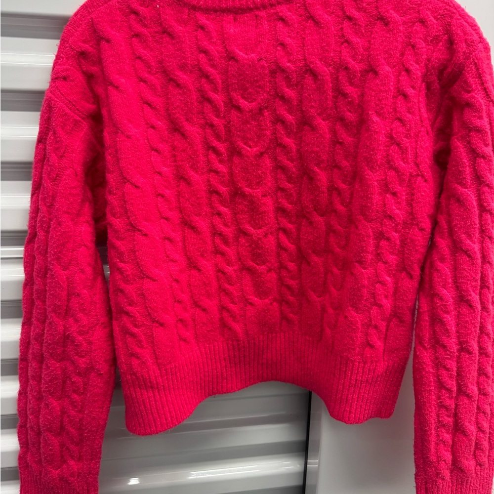 A New Day Women's Size M Pink Cable Knit Sweater - Picture 4 of 4